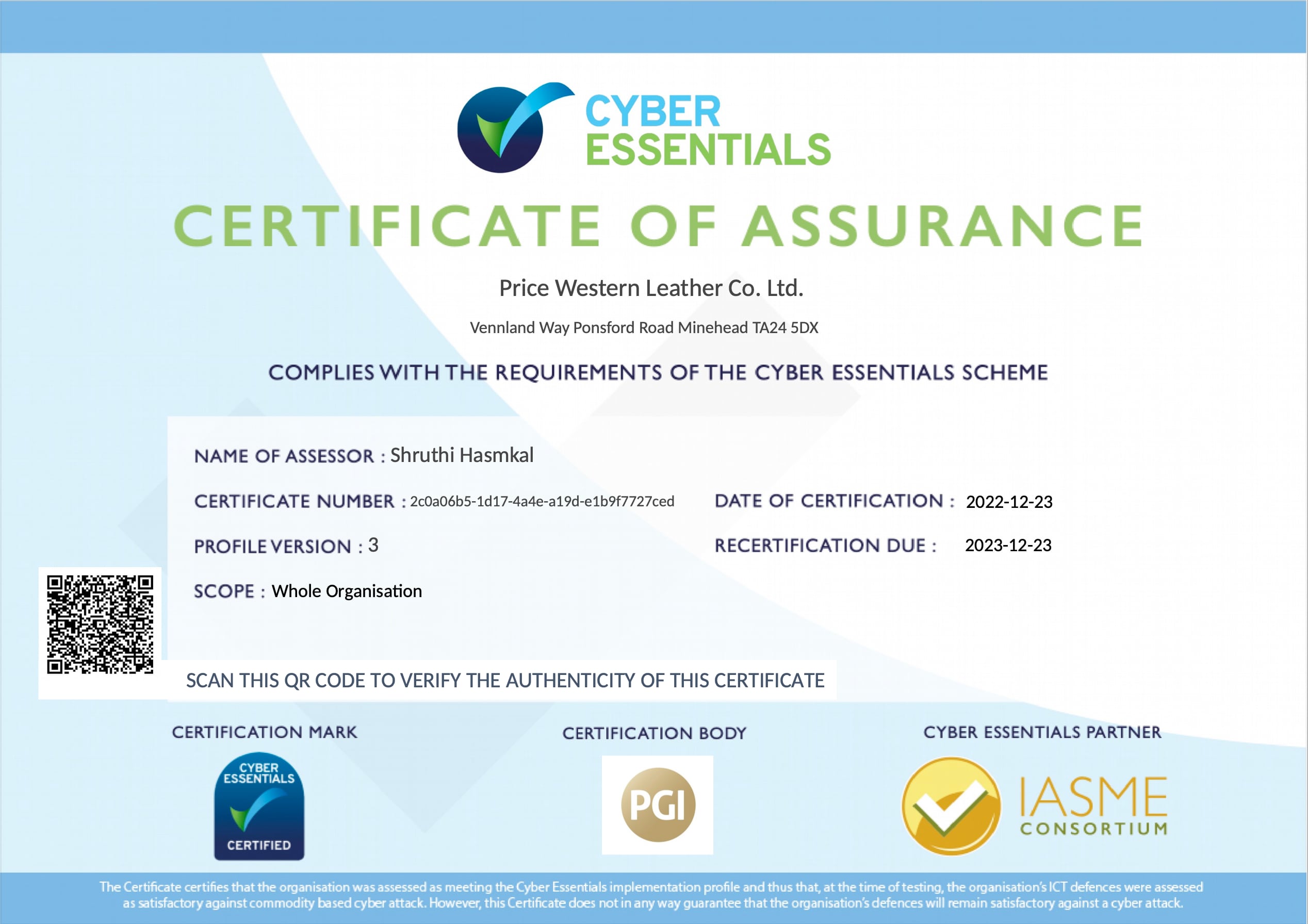 Cyber Essentials Certification Renewed